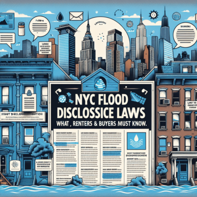 Breakout Content AI generated featured image for a blog article about NYC Flood Disclosure Laws: What Renters & Buyers Must Know